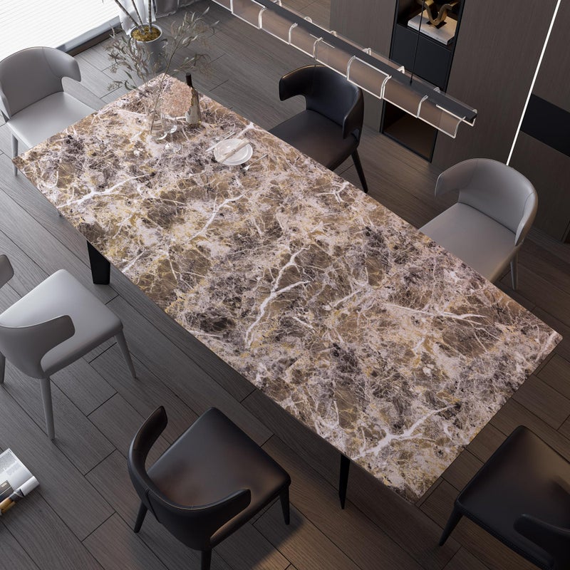 BAYYA Brown Marble Contact Paper Peel and Stick Wallpaper for Kitchen Cabinets Bathroom Granite Countertop Sticker Vinyl Film Self Adhesive Counter Top Covers Waterproof Furniture Decorative Paper - Image 5